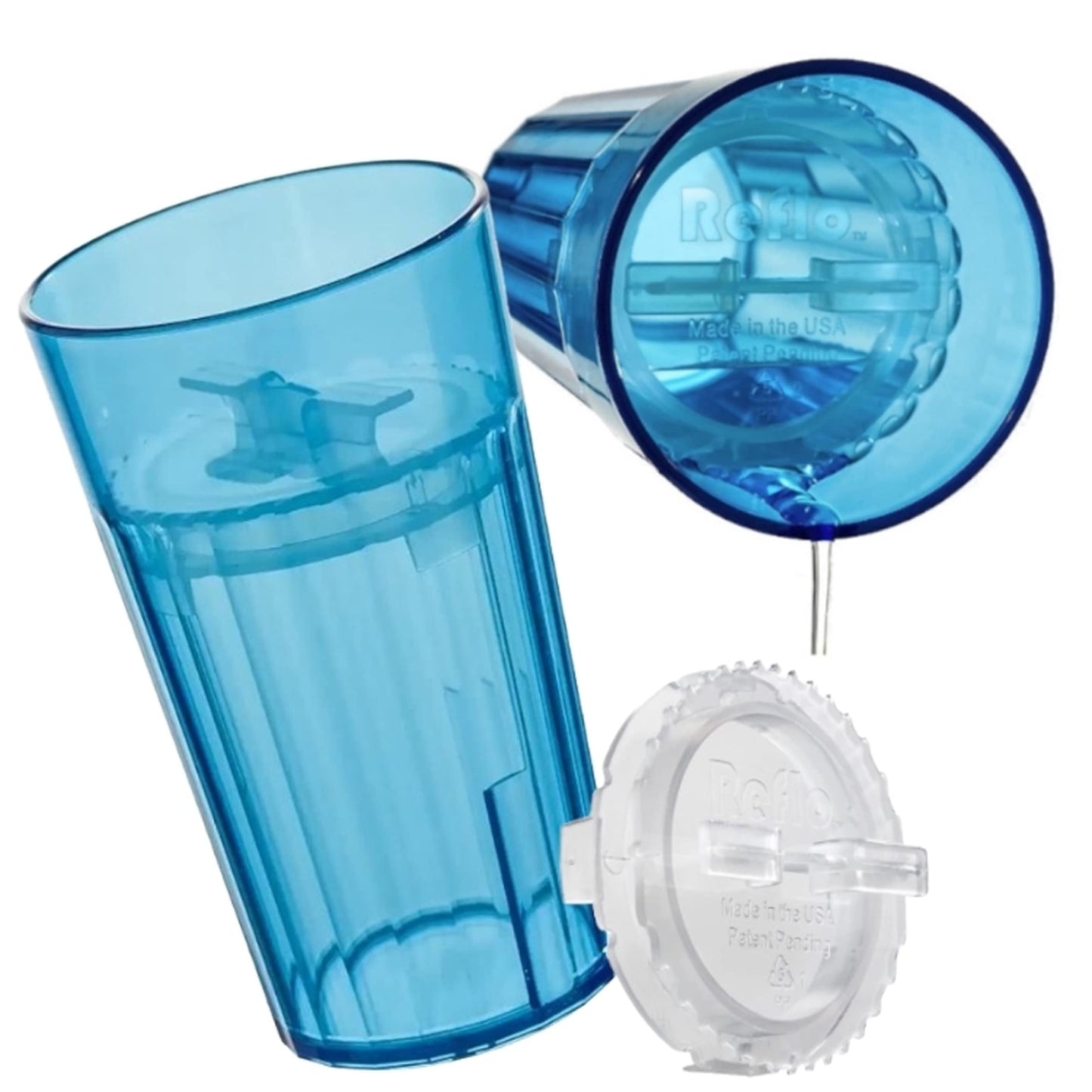 Reflo Smart Cup, una alternativa inteligente a"Sippy Cups", Azul, 2 Bottles