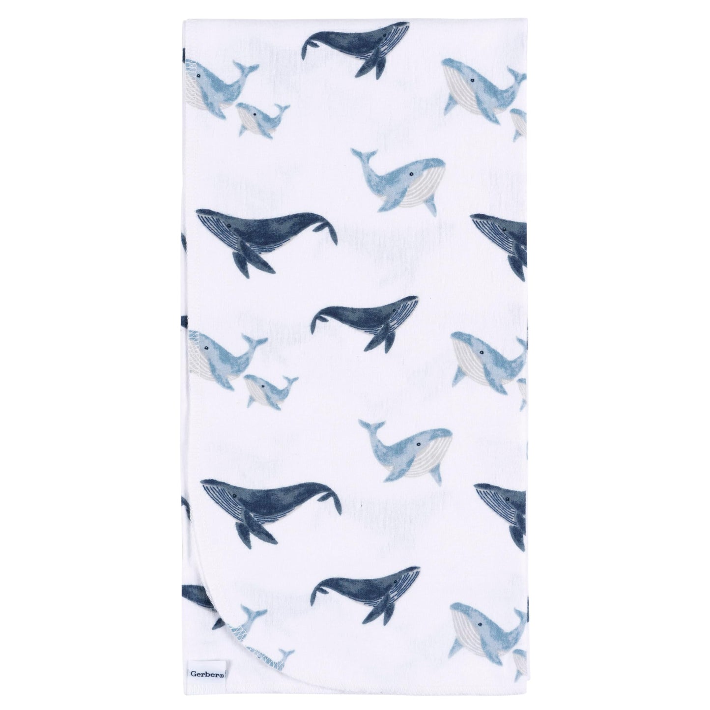Gerber - Mantas Unisex para bebé, 100% Franela de algodón, 30 x 30 Pulgadas (Paquete de 4), Calma Costera, Talla única