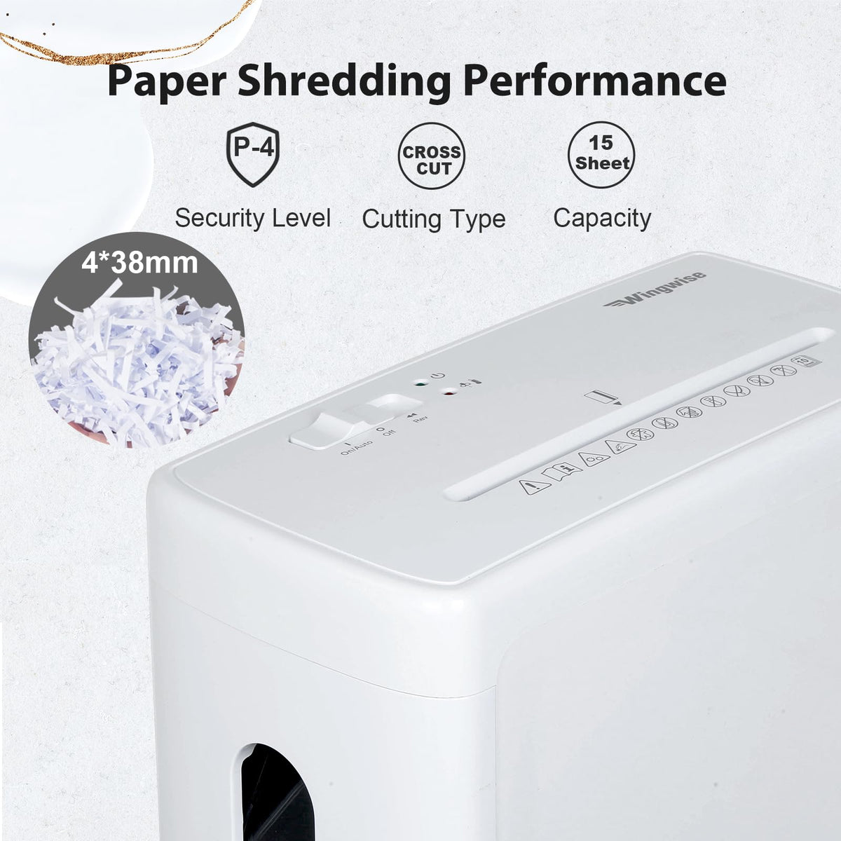 Trituradora de Papel Wingwise P4 Bajo Ruido