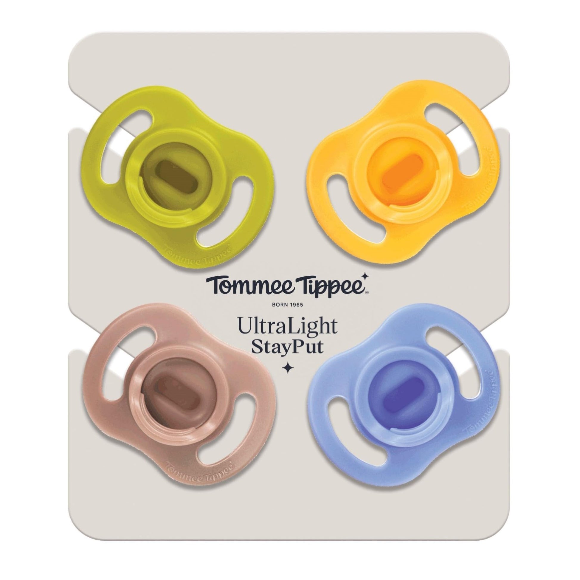 Chupete de Silicona Tommee Tippee Ultra-light StayPut 6-18m Paquete de 4