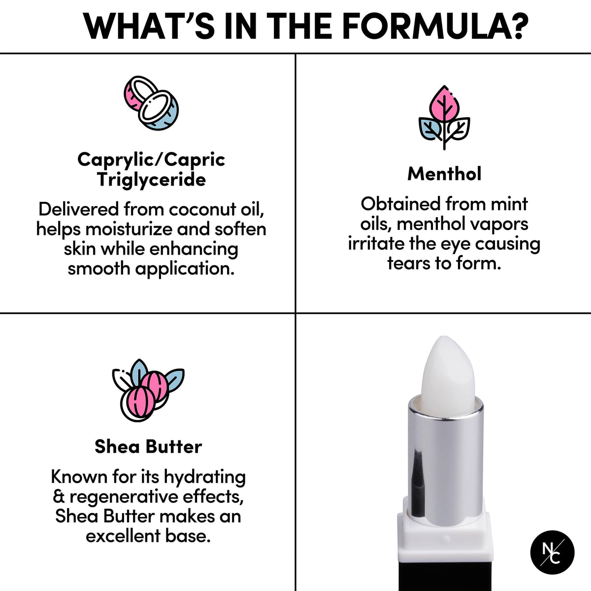 Narrative Cosmetics Lápiz lágrima, cera con infusión de mentol para lágrimas naturales en el taco, maquillaje profesional SFX para cine, teatro, TV, actuación