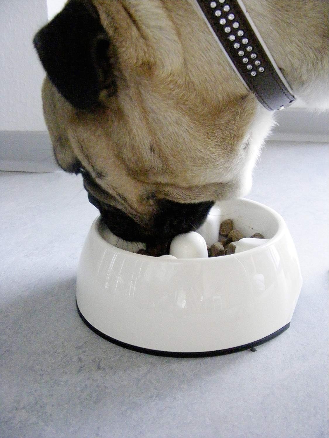 Comedero Lento Dogit Blanco Anti-Gulping para Perros tamaño S