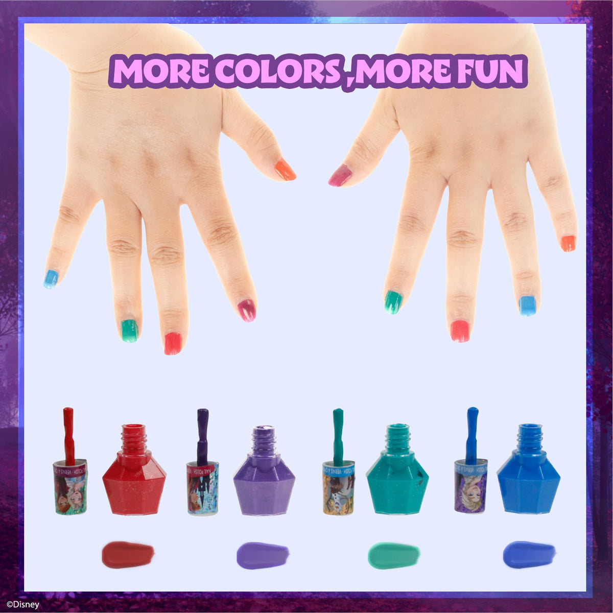 Frozen Esmalte al Agua 15 pzas Fácil de Quitar para Niñas Regalo