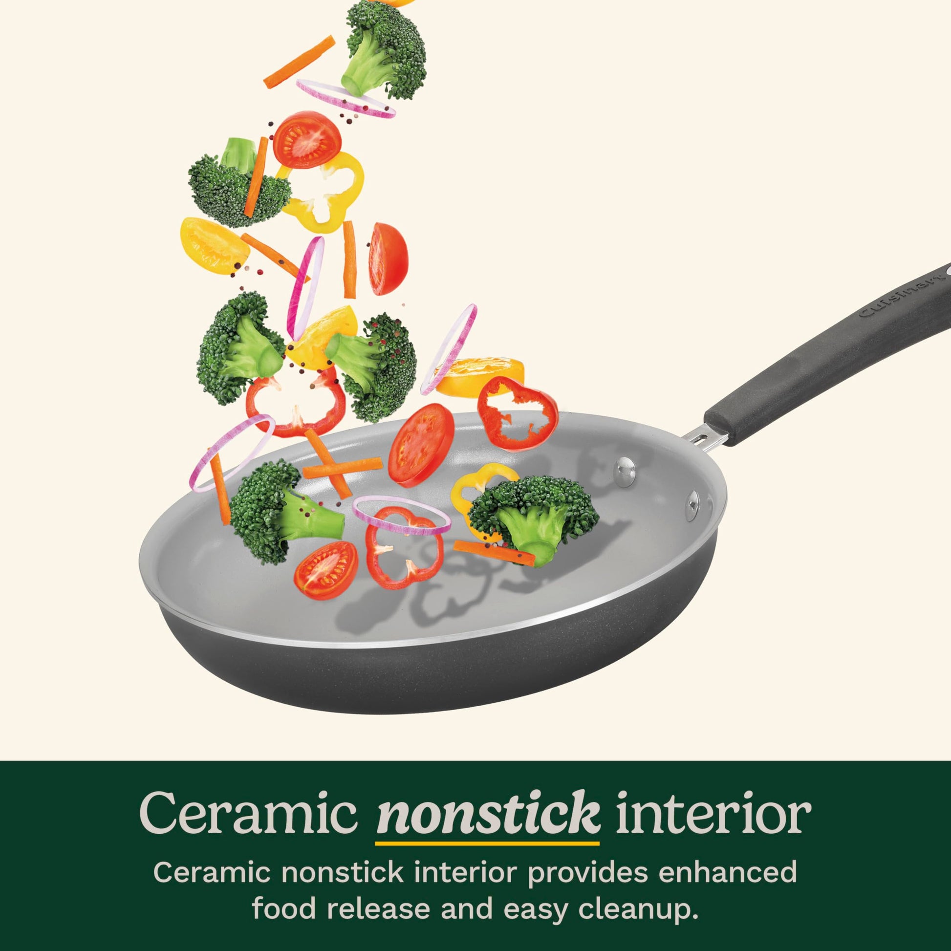 Cuisinart Advantage Ceramica XT Batería de cocina, Negro, Mediano, 1