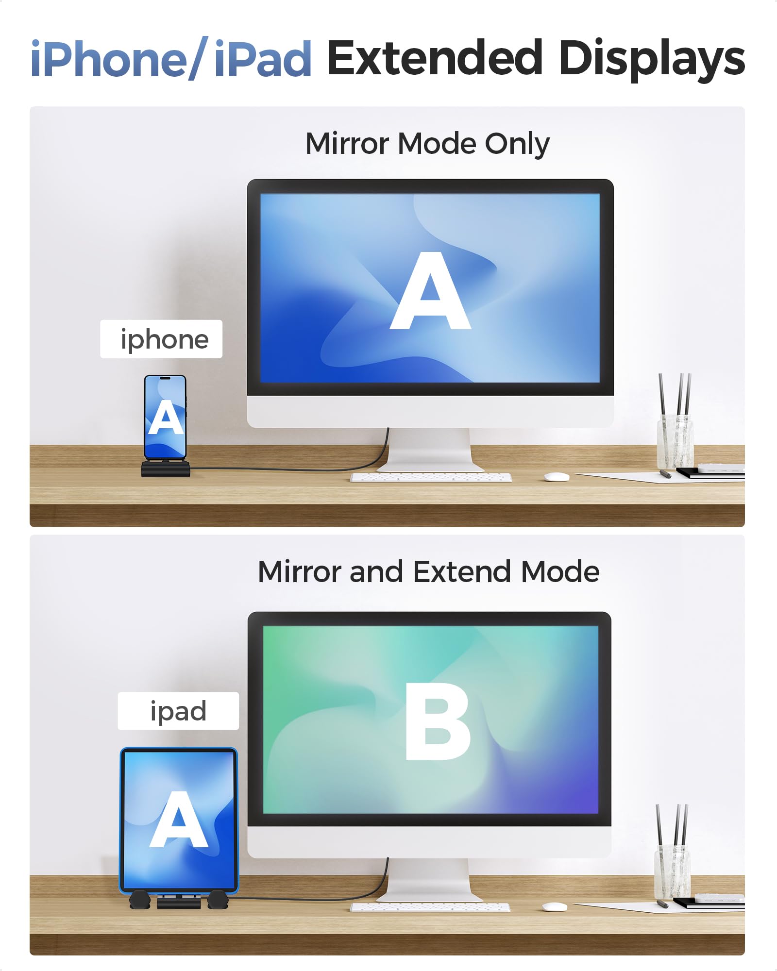 Cable Matters 5 en 1 iPhone 16/15 USB C Hub HDMI 4K@60Hz, estación de acoplamiento para iPad con Gigabit Ethernet, puerto USB-A 3.2, PD de 100W, soporte USB C Hub para iPhone 16/15 Pro Max, iPad Pro,