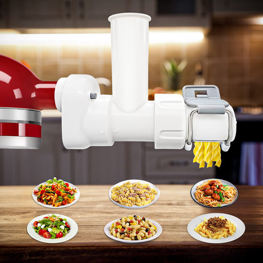 Accesorio de Prensa de Pasta KitchenAid de Alimento Lavable para Batidoras de Pie con 6 Formas de Salida
