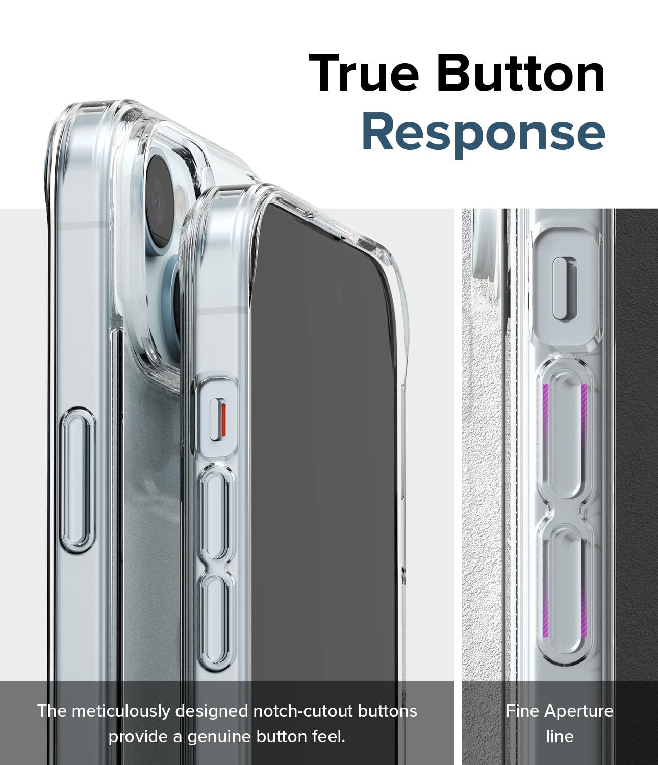 Funda de TPU Ringke Fusion Transparente Resistente a Arañazos para iPhone 15 Plus