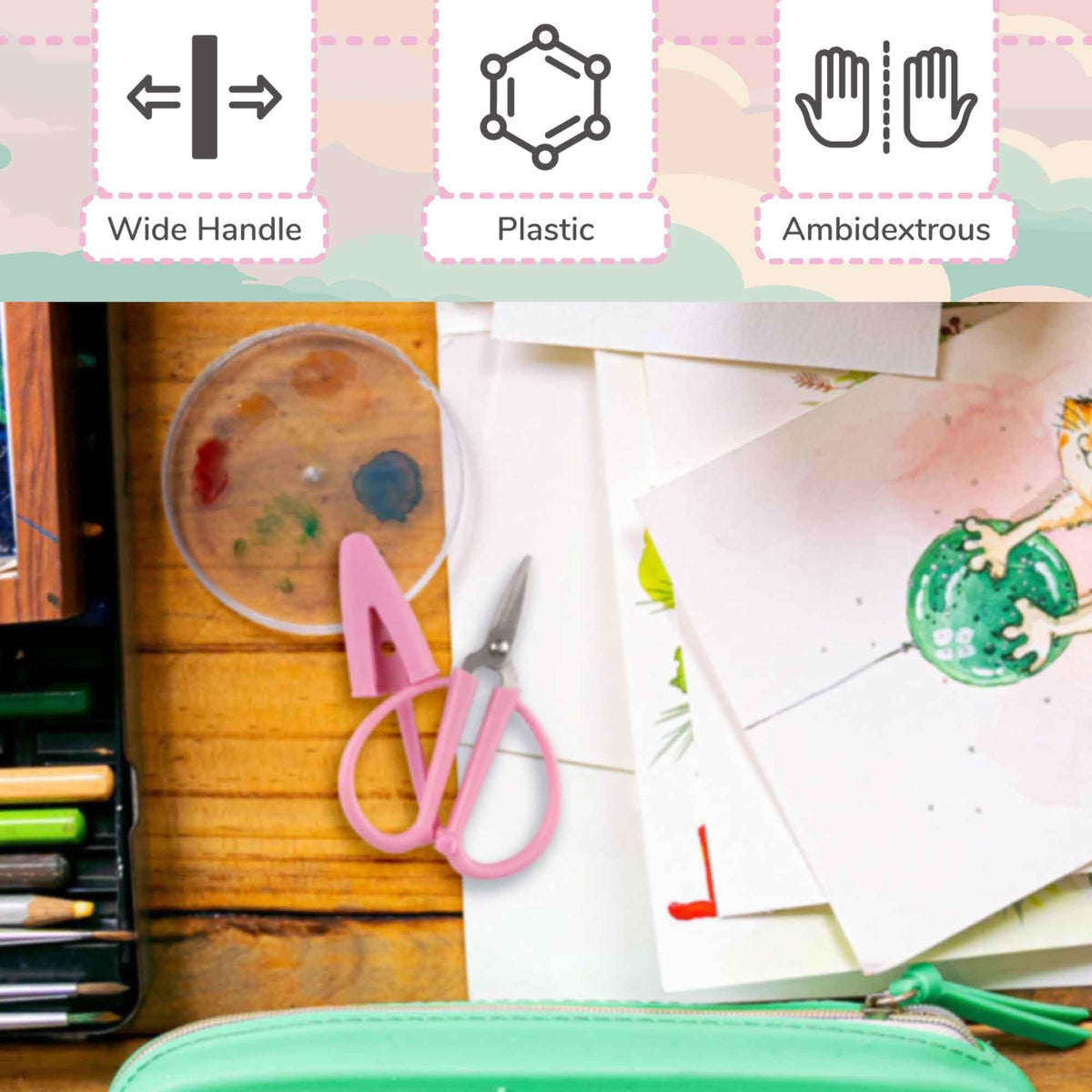 JubileeYarn Tiny Traveler Scissors - Mini Tijeras Portátiles para Avión Compatibles con TSA - Sun Drenched, Endless Desert, Coral Reef - 3 Unidades en Total