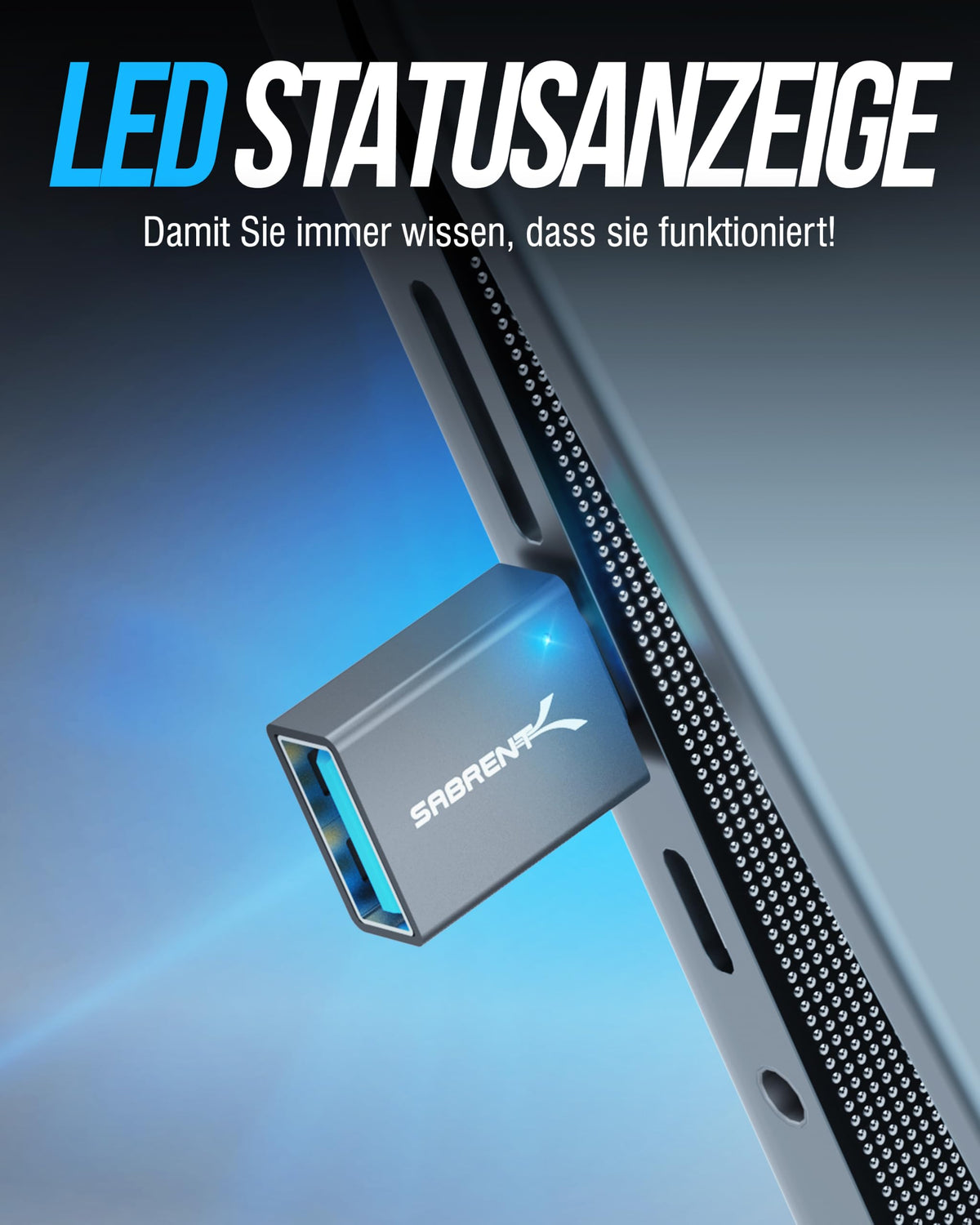 Adaptador USB C SABRENT Negro, Convertidor USB 3.2 Tipo C Hembra a USB-A Macho, Transferencia de Datos de 10 Gbps, Paquete de 4