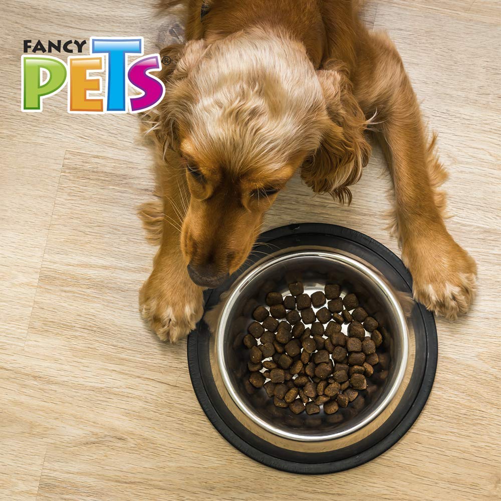 Plato de Acero Fancy Pets Azul con Antiderrapante para Perro