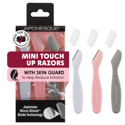 Mini Afeitadoras Japonesque Beige Kit de Dermaplaning de Viaje para Mujer