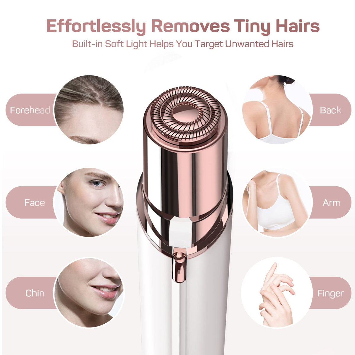 Removedor de vello facial gurelax para mujer, removedor de vello facial, dispositivo de depilación para pelusa de melocotón, barbilla, labio superior, con bolsa de franela