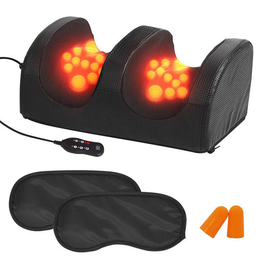 AWCBBT Masajeador de Pies Eléctrico,Con 20 Cabezales de Masaje,Masajeador de Pies,32x19x15cm,Presoterapia Piernas,Con 3 Modos y 3 Intensidades,Foot Massager,Adecuado para uso doméstico y de viaje