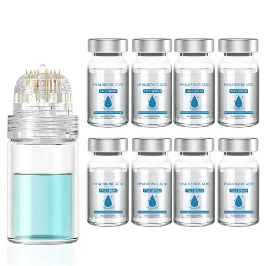 Conjunto de 8PCS para Infusión Facial Profesional con Sérum Hidratante para Todo Tipo de Piel - Set de Glamory para Labios y Rostro. Perfecto para Hombres y Mujeres. ¡Piel Suave y Radiante!