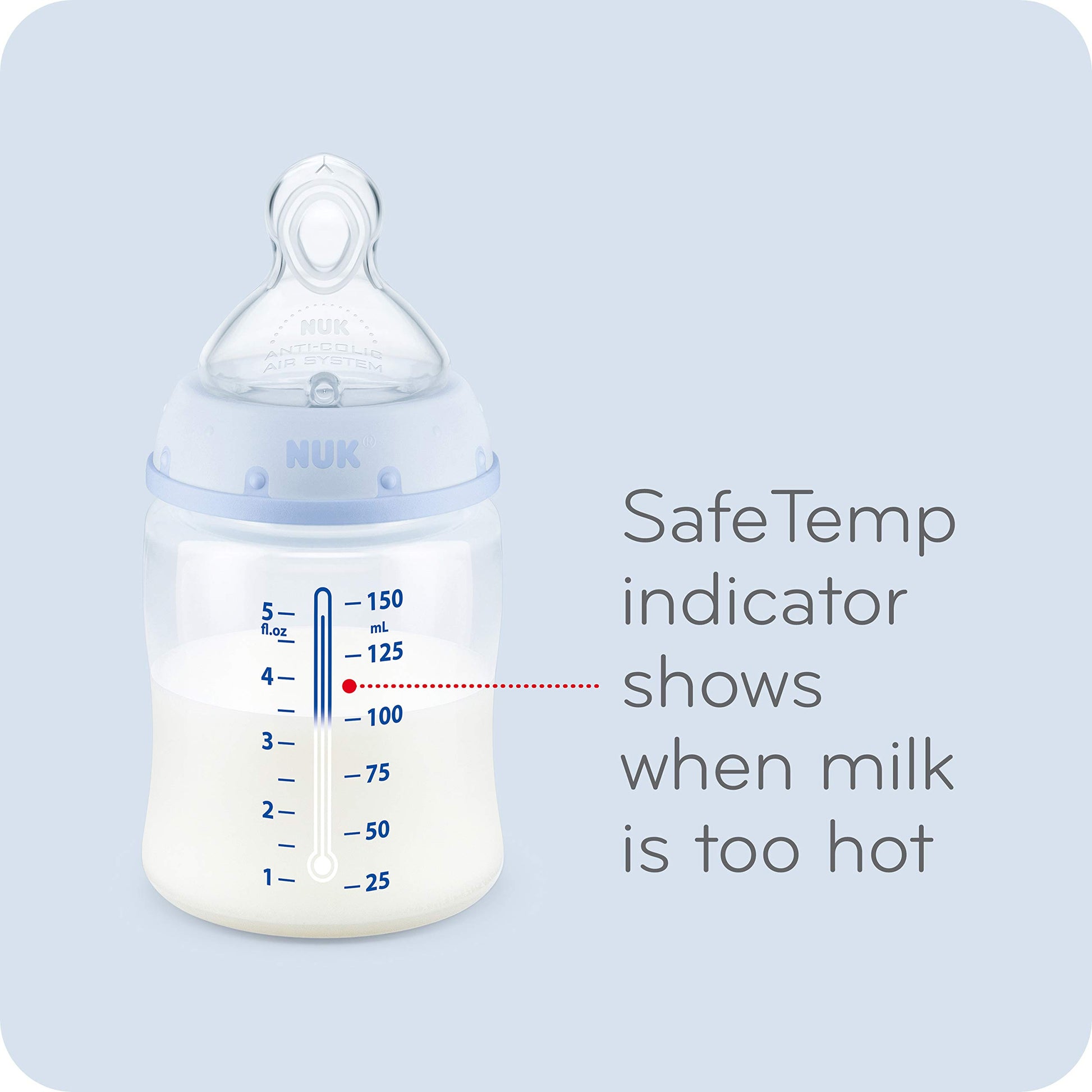 Biberón Anticólico NUK Elefante 5 Onzas Paquete de 3