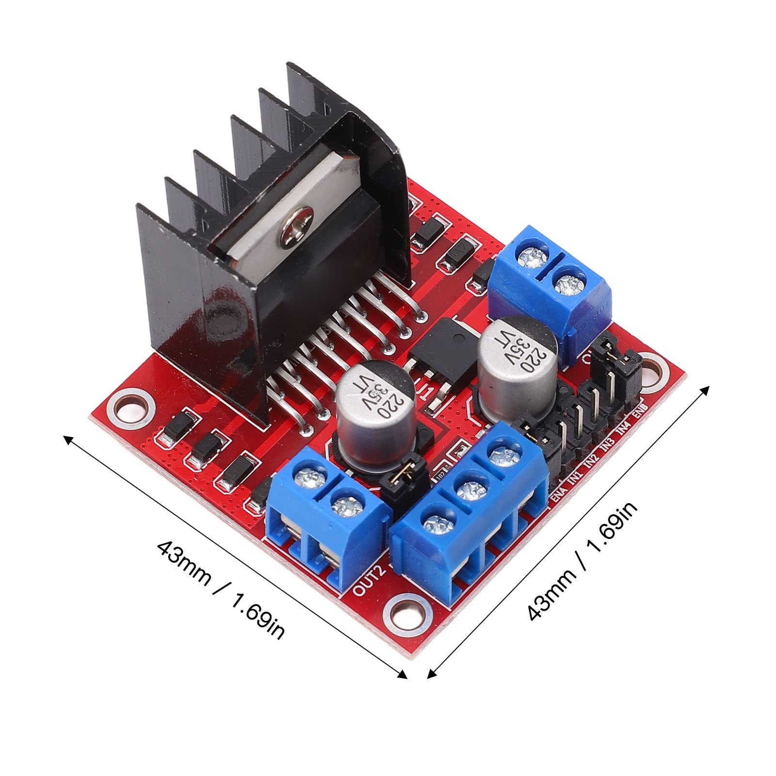 FRZY Placa de accionamiento de Motores, Puente H Dual 5 uds módulo de Controlador de Motor de Gran Capacidad de conducción protección de Corriente Continua para reemplazo