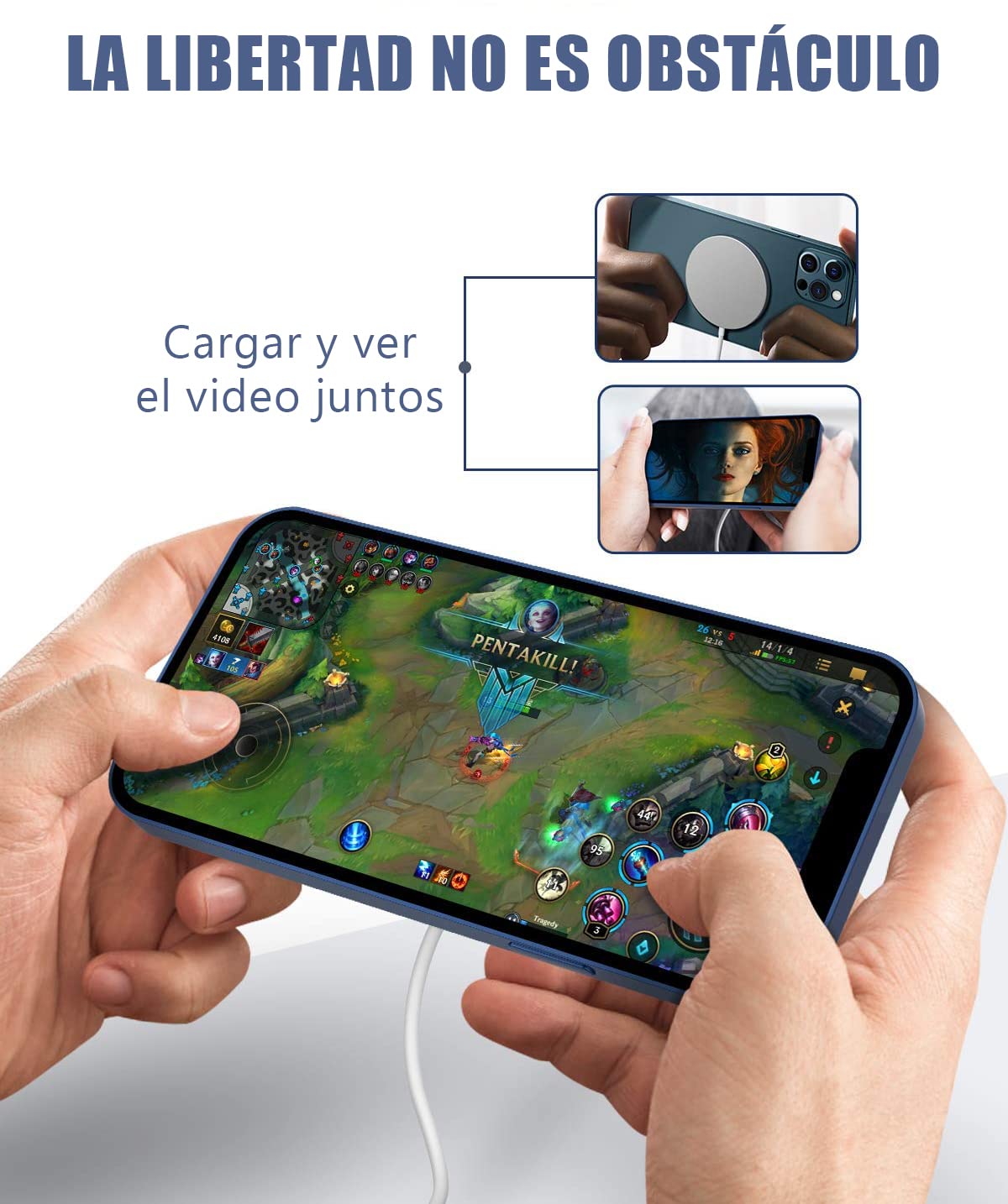 Cargador Inalámbrico YOU ER MEI Magnético 15W Compatible Con MagSafe para iPhone 14 Pro MAX y Mini