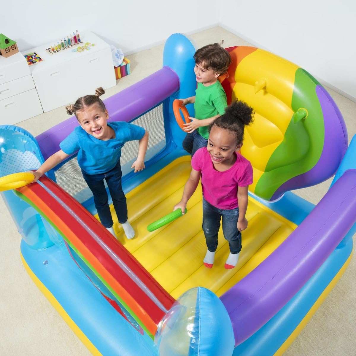 Bestway Brincolín Inflable Centro de Juego Globo Aerostático 175 cm x 173 cm x 137 cm