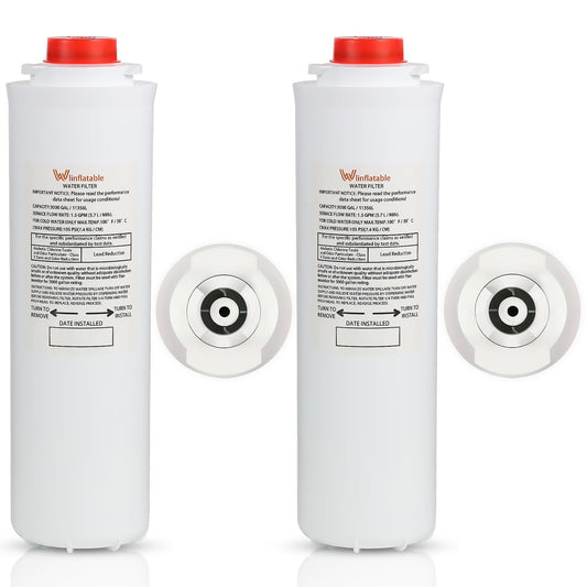 Filtros 51300C, repuesto para filtro Elkay 51300C EWF3000, compatible con estaciones de botellas de repuesto de filtro Ezh2o, filtro 51300C de alta capacidad, 3000 galones, sin chip (2 piezas)