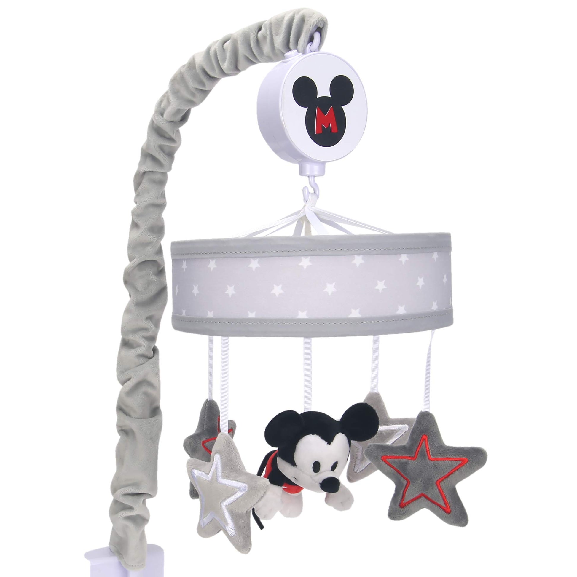 Lambs & Ivy Disney Baby Magical Mickey Mouse Musical Baby Crib Mobile - Grey