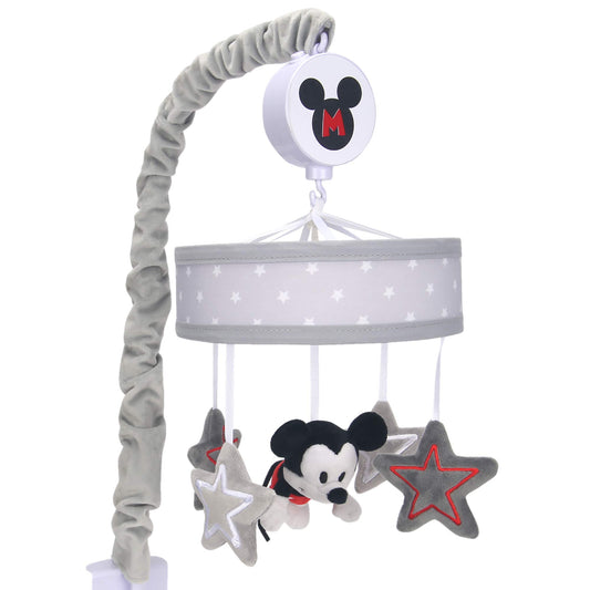 Lambs & Ivy Disney Baby Magical Mickey Mouse Musical Baby Crib Mobile - Grey