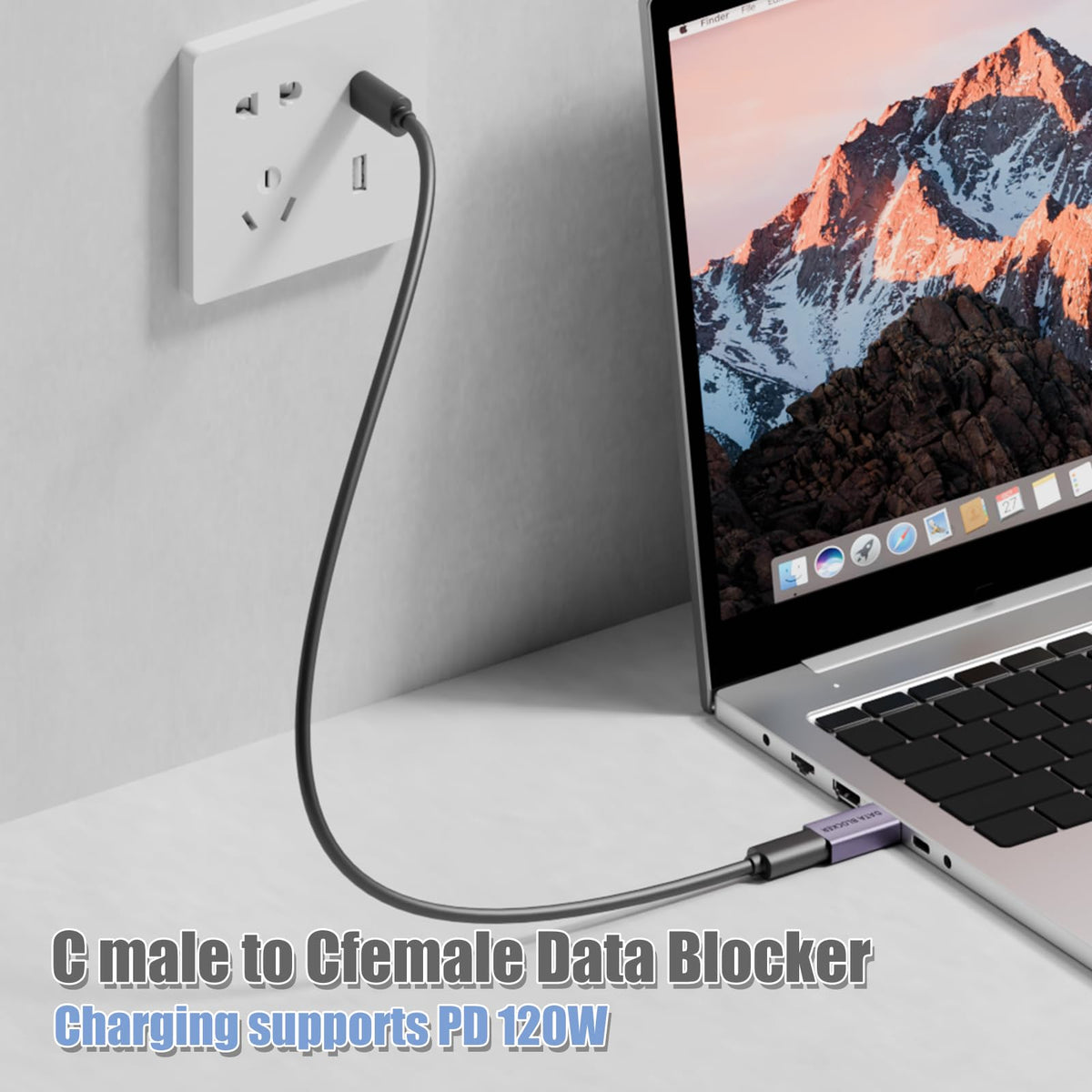 Bloqueador de Datos USB C Pastall Blanco Paquete de 4 Unidades Solo para Carga