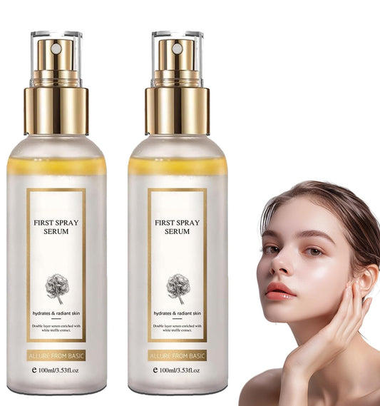 Serum Spray with White Truffle for Hydrated and Radiant Skin - 2 Pack - 100ml - Facial Mist with Antioxidants - Glowy Hydration