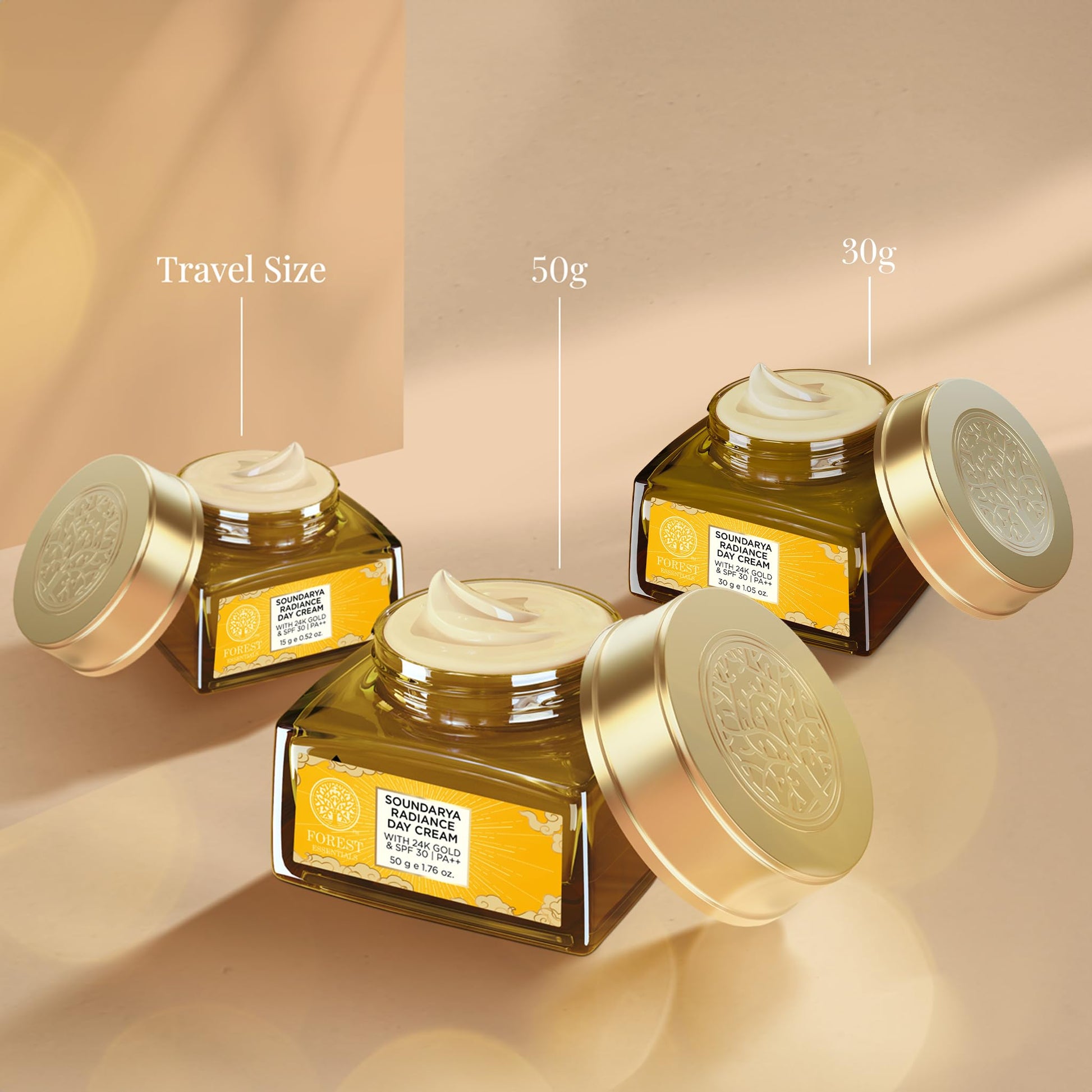 Forest Essentials Soundarya Radiance Cream With 24 Karat Gold & Spf 25 - 50G/1.7 Oz. 50 Milliliters