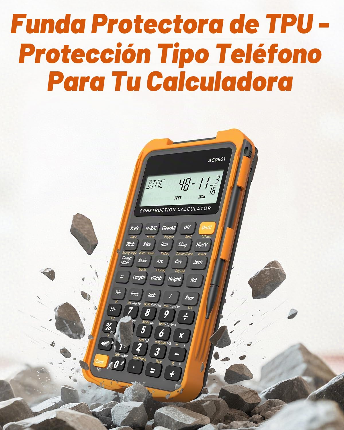 Calculadora de Construcción ROATEE Negra con Tablet de Escritura para Contratistas