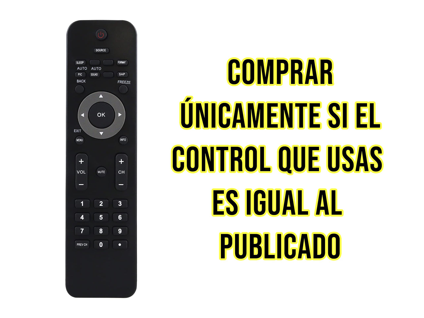 Control Remoto Philips LCD LED 19PFL3504D/F7 42PFL3704D/F7 Pantalla LCD LED