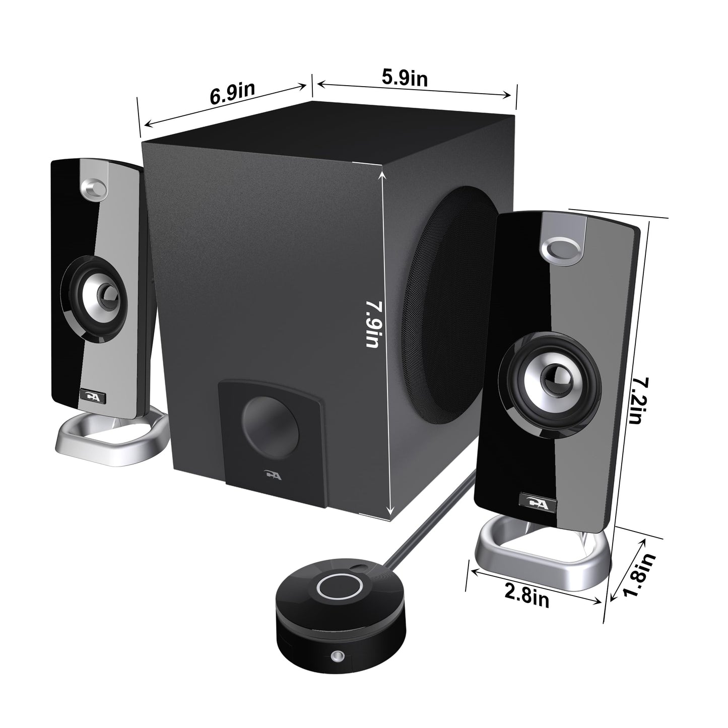 Cyber Acoustics 2.1 Computer Speakers (CA-3090)