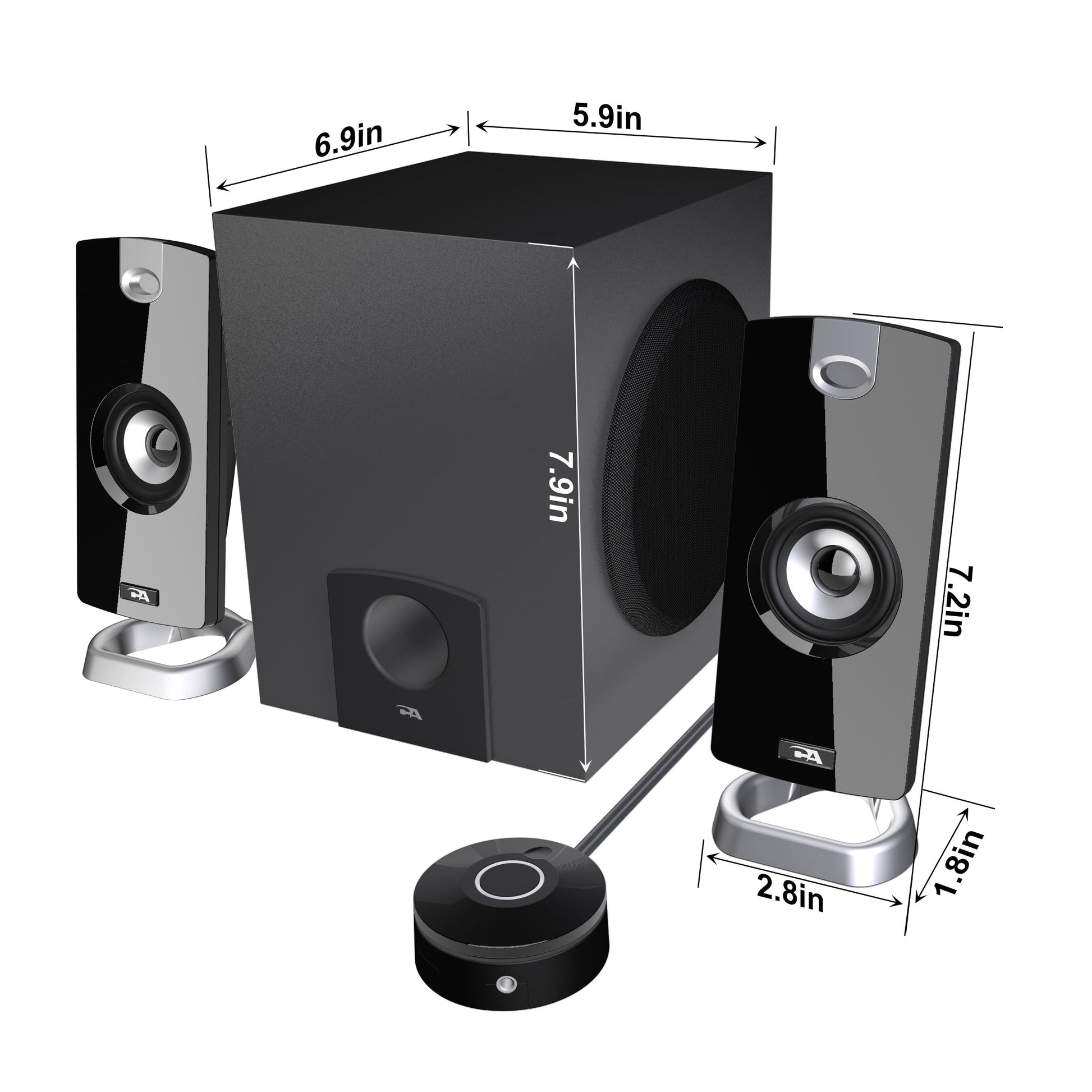 Cyber Acoustics 2.1 Computer Speakers (CA-3090)