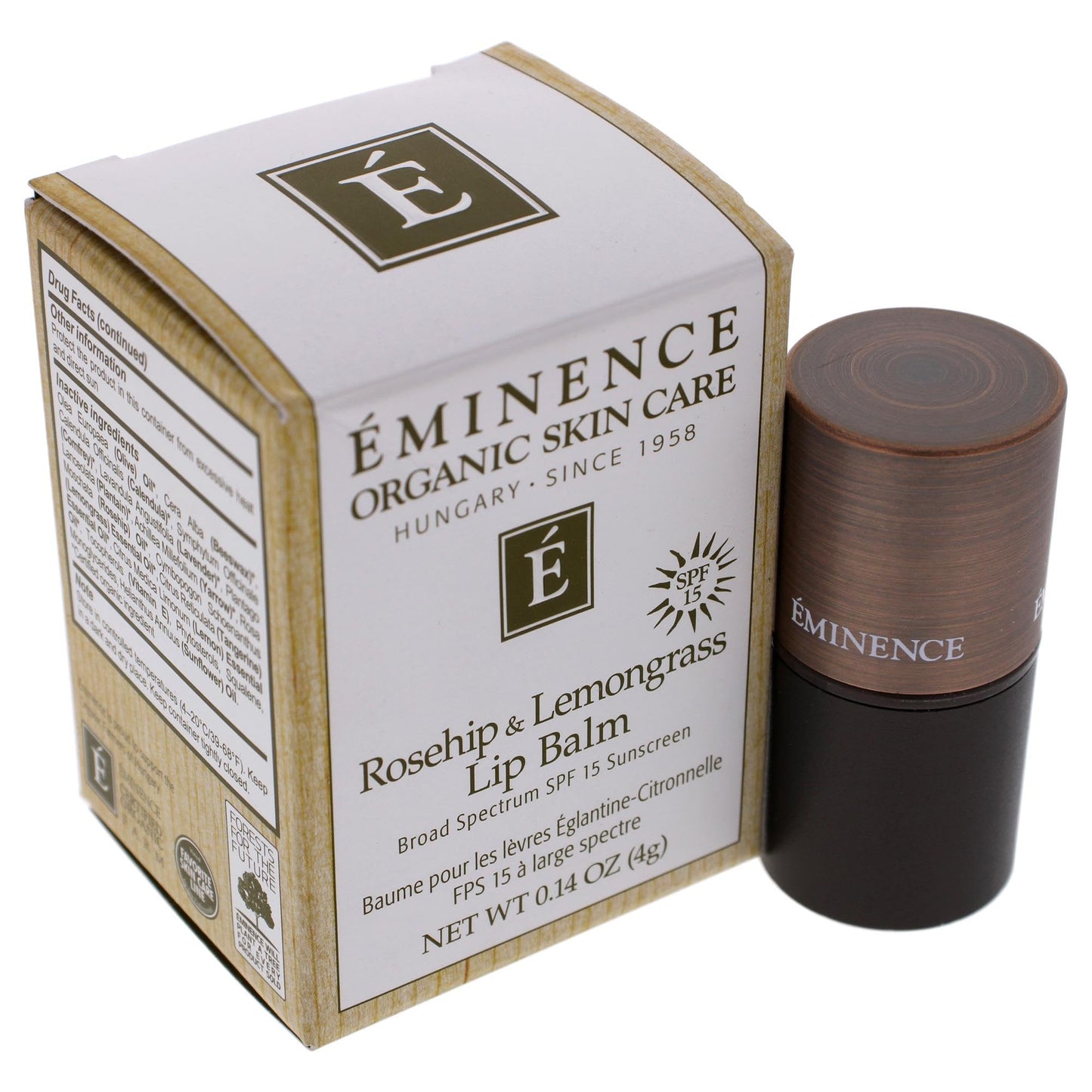 Bálsamo Labial Eminence Rosehip y Lemongrass SPF 15 para Unisex