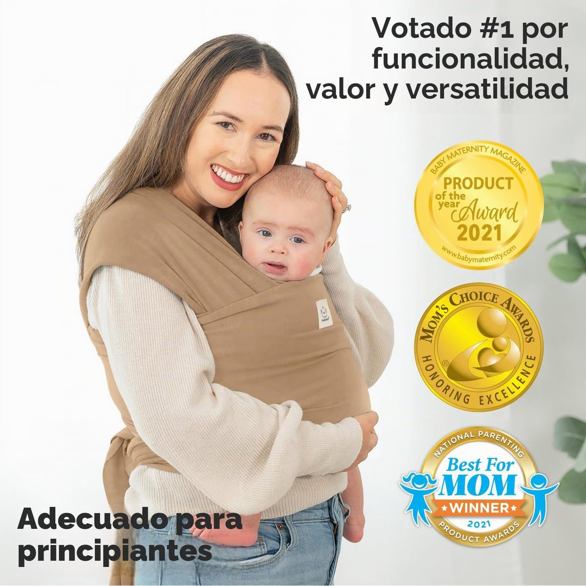 KeaBabies - Portabebés Original Todo en 1 para Bebés Recién Nacidos a Niños, Por mes, Fácil de Usar, Unión Manos Libres, Envoltura Ligera y Transpirable para (hogar Cálido)