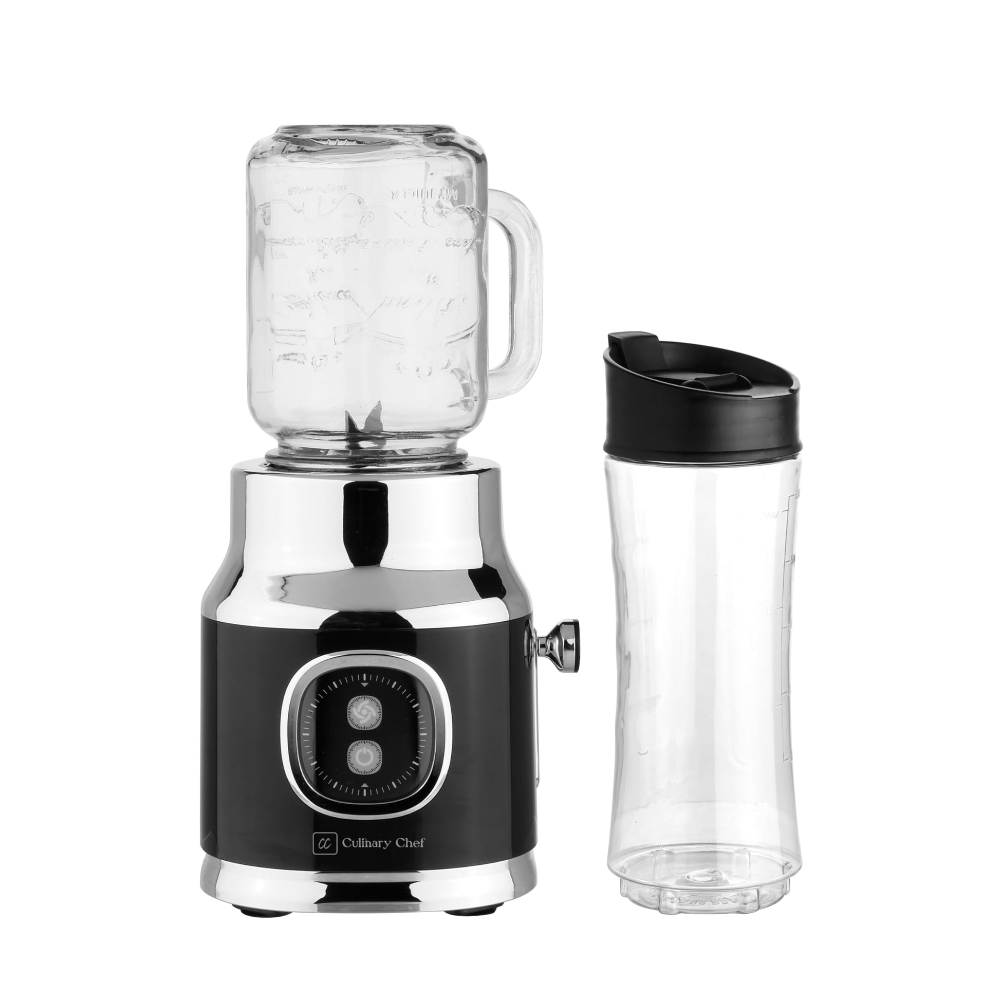 FRIGIDAIRE ESMM100-BLACK - Licuadora personal para batidos y batidos, encimera, apta para lavaplatos, sin BPA, alta potencia, 300 W, negro