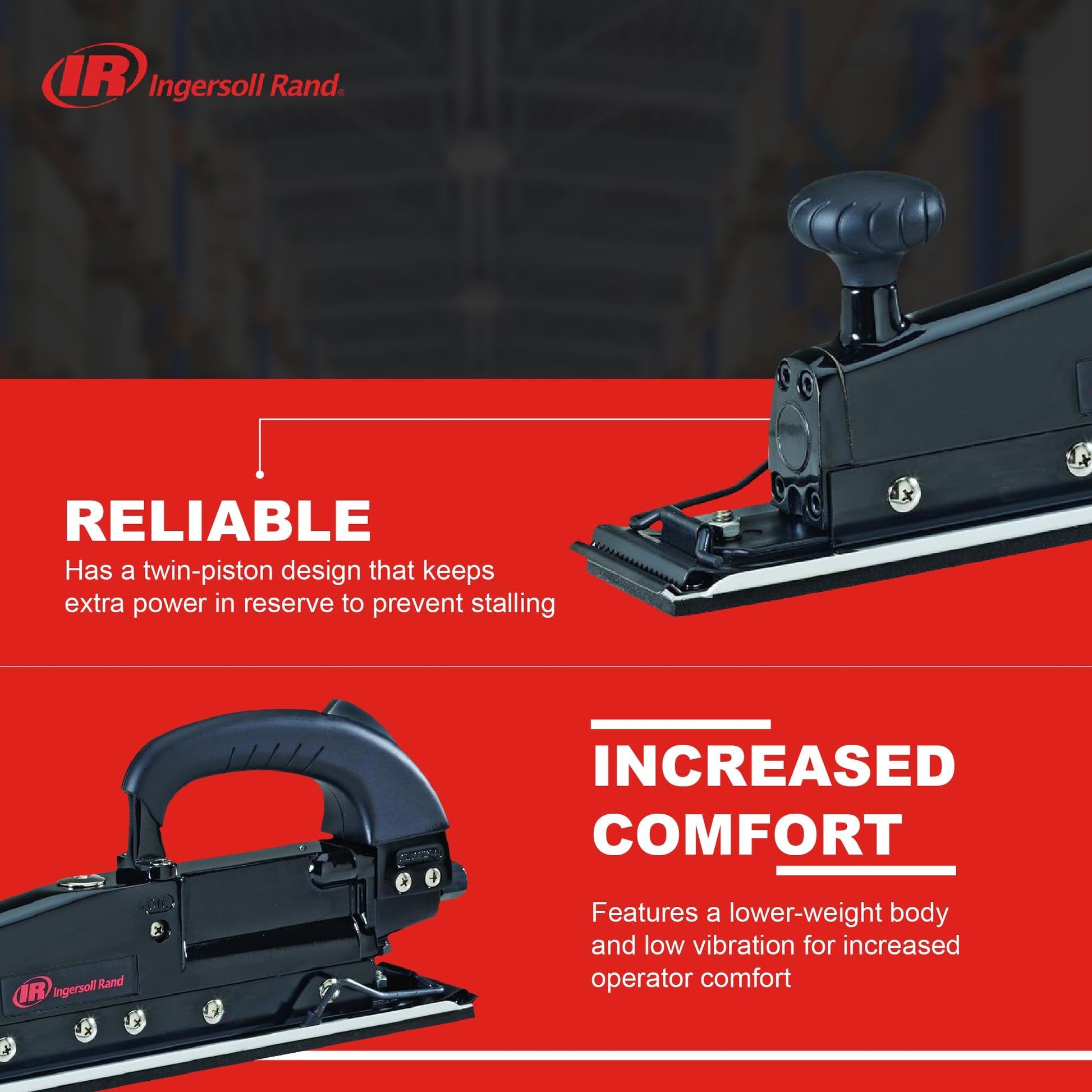 Ingersoll Rand 315G Pulidores Lijadoras Neumáticas Lijadoras Neumáticas de Láminas, Láminas de 2,75" x 17,5", 3.000 SPM