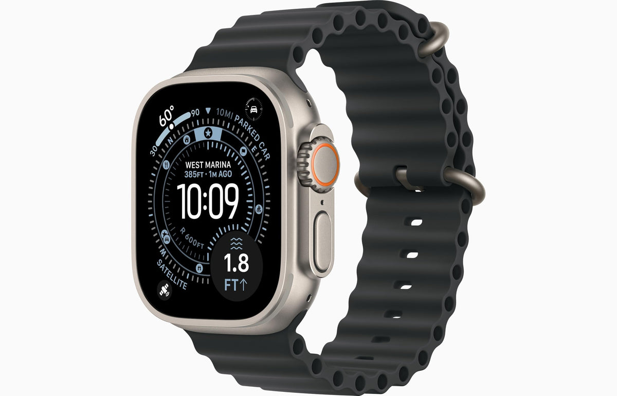 Reloj Apple Ultra 2 GPS + Cellular Titanio Natural con Correa Negra Ocean Reacondicionado