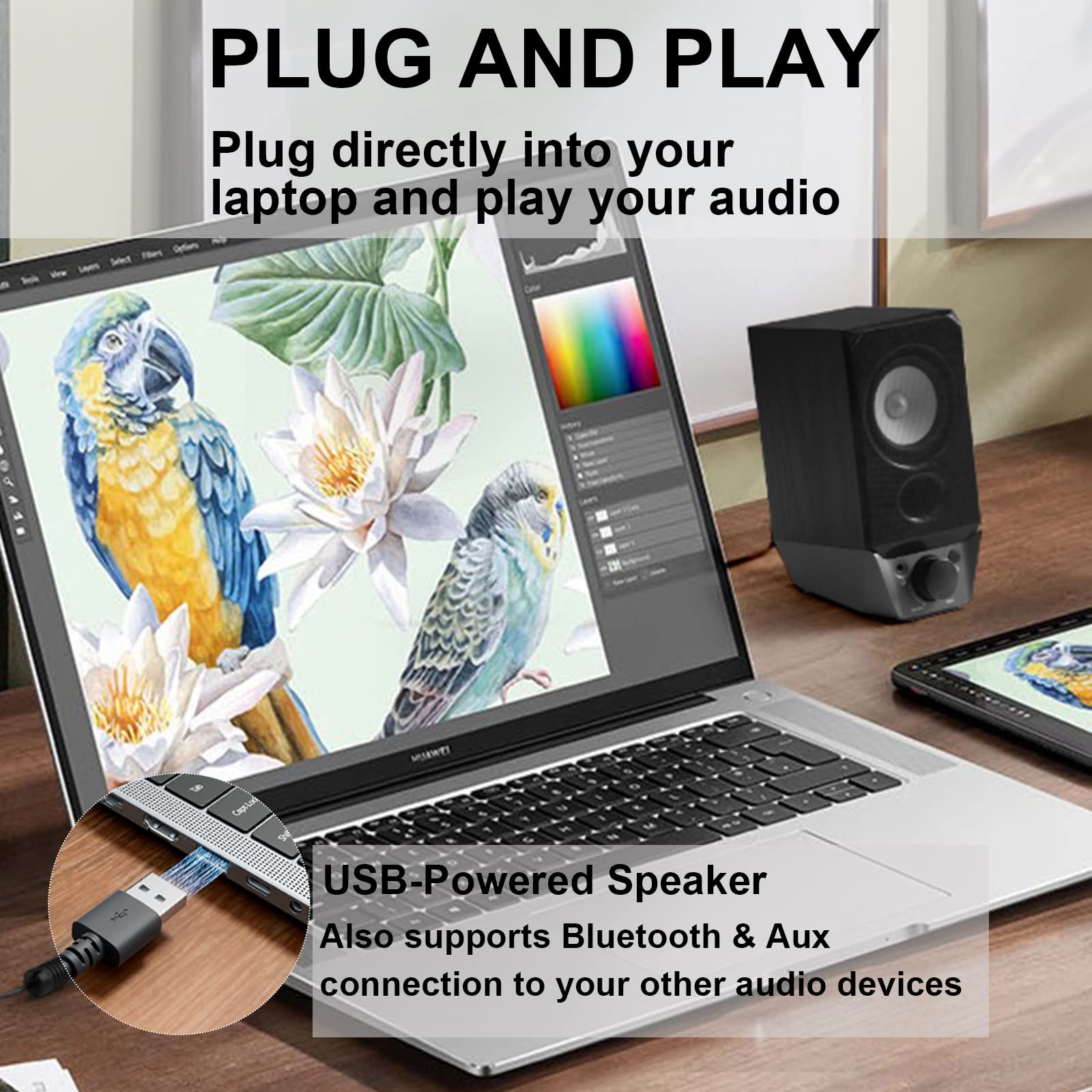 Edifier Bocinas para computadora R19BT, alimentadas por USB y con Bluetooth