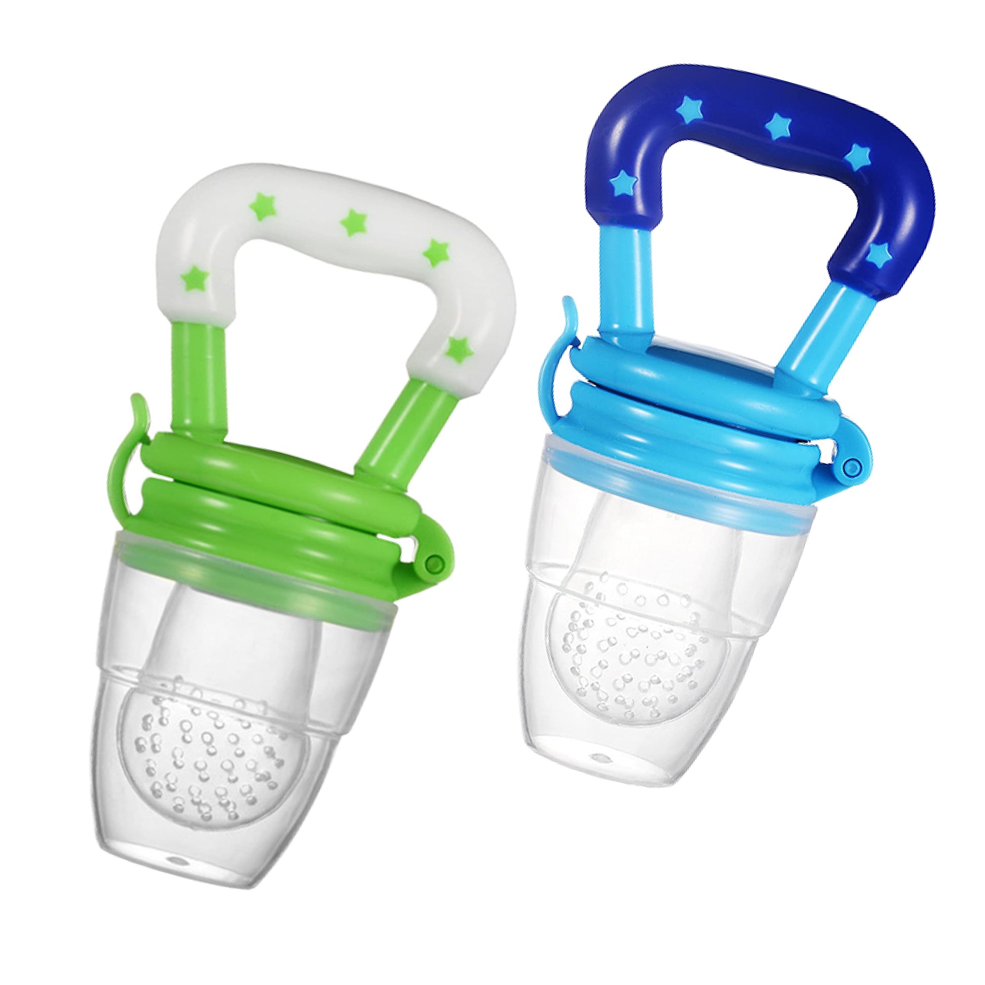 Juego de Chupones Alimentadores Seviete Azul con Mordedera de Silicona para Bebé