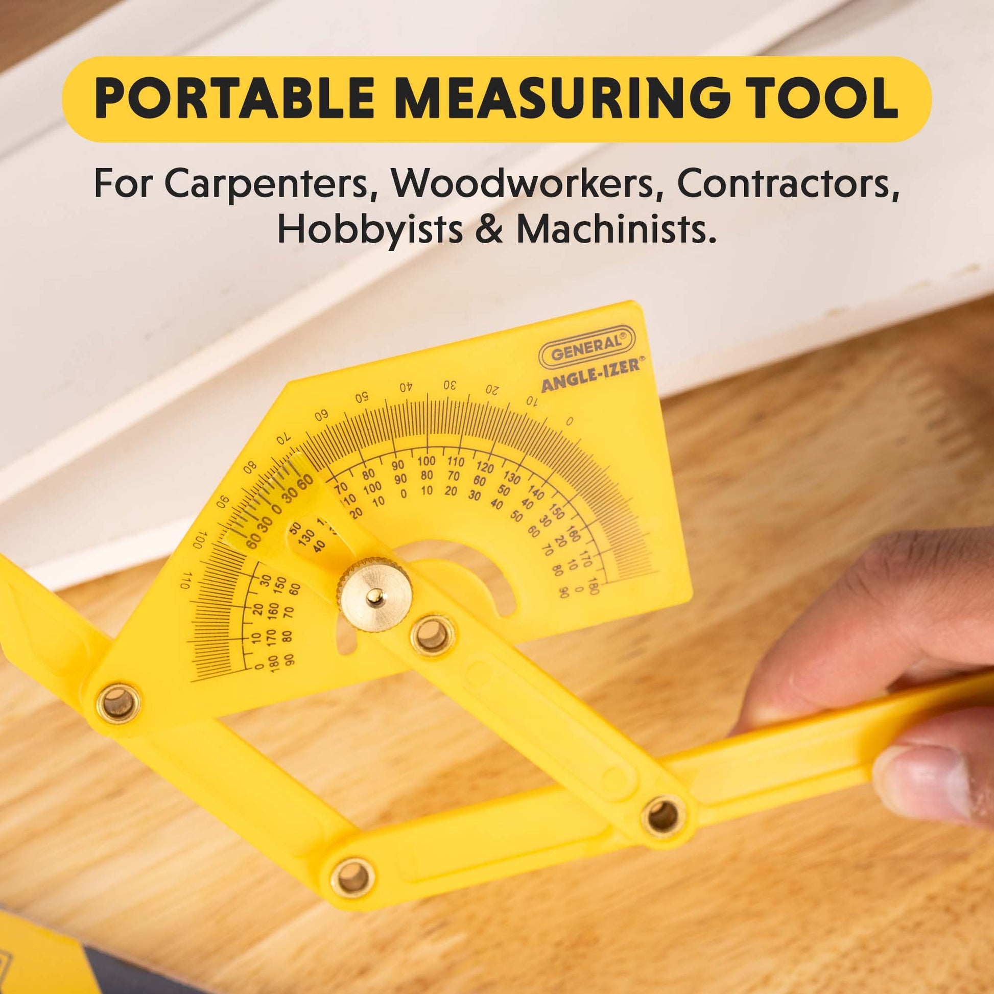 General Tools & Instruments 29 Plastic Protractor and Angle Finder with Articulating Arms