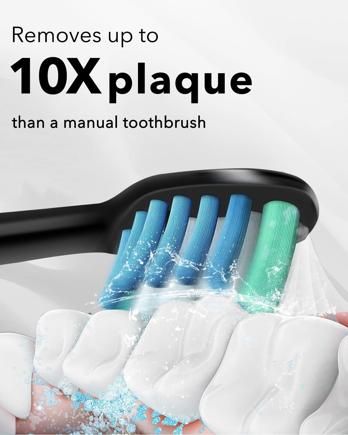 Cepillo de Dientes Eléctrico MySmile Adultos Blanco Recargable con Temporizador Inteligente y 6 Cabezas Intercambiables