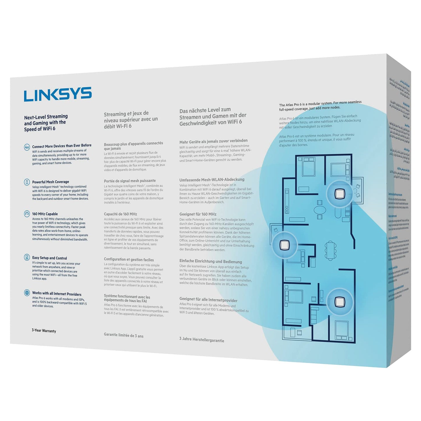 Linksys MX5502 Atlas Pro 6 Sistema de Malla de Doble Banda Wi-Fi 6 (Paquete de 2)