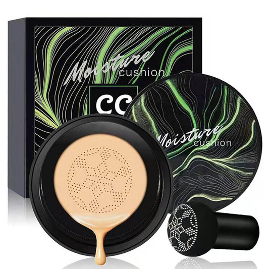 Base de Maquillaje Air Cushion BB Cream CC Cream con Esponja Mushroom Head - Hidratante, Larga Duración y Fácil de Aplicar - Ideal para Maquillaje Desnudo - Maquillaje Brillante.