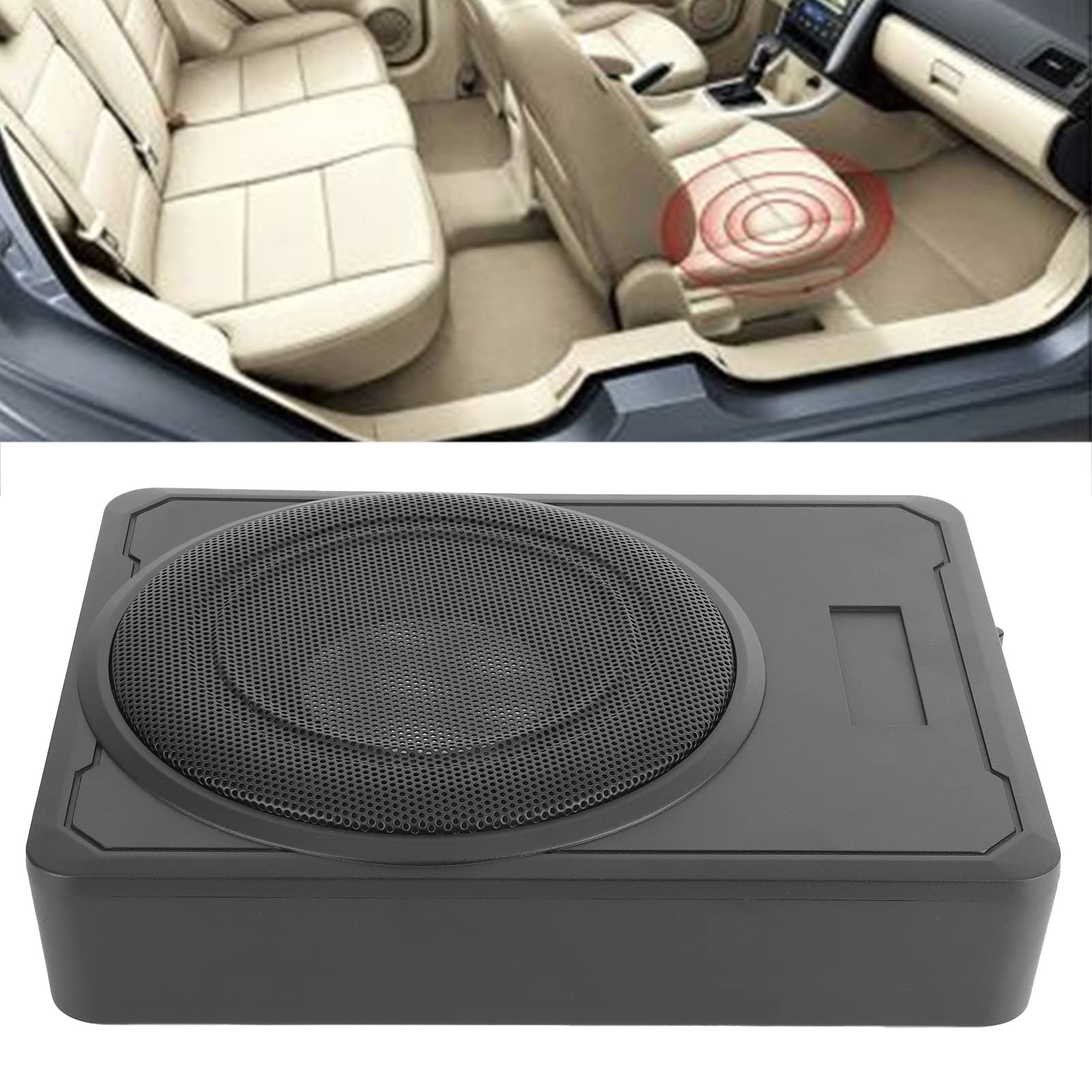 Tgoon Altavoz de caja, altura negra de Subwoofer de Coche 68mm/2,7 pulgadas 10 pulgadas subwoofer activo para coche subwoofer para coche