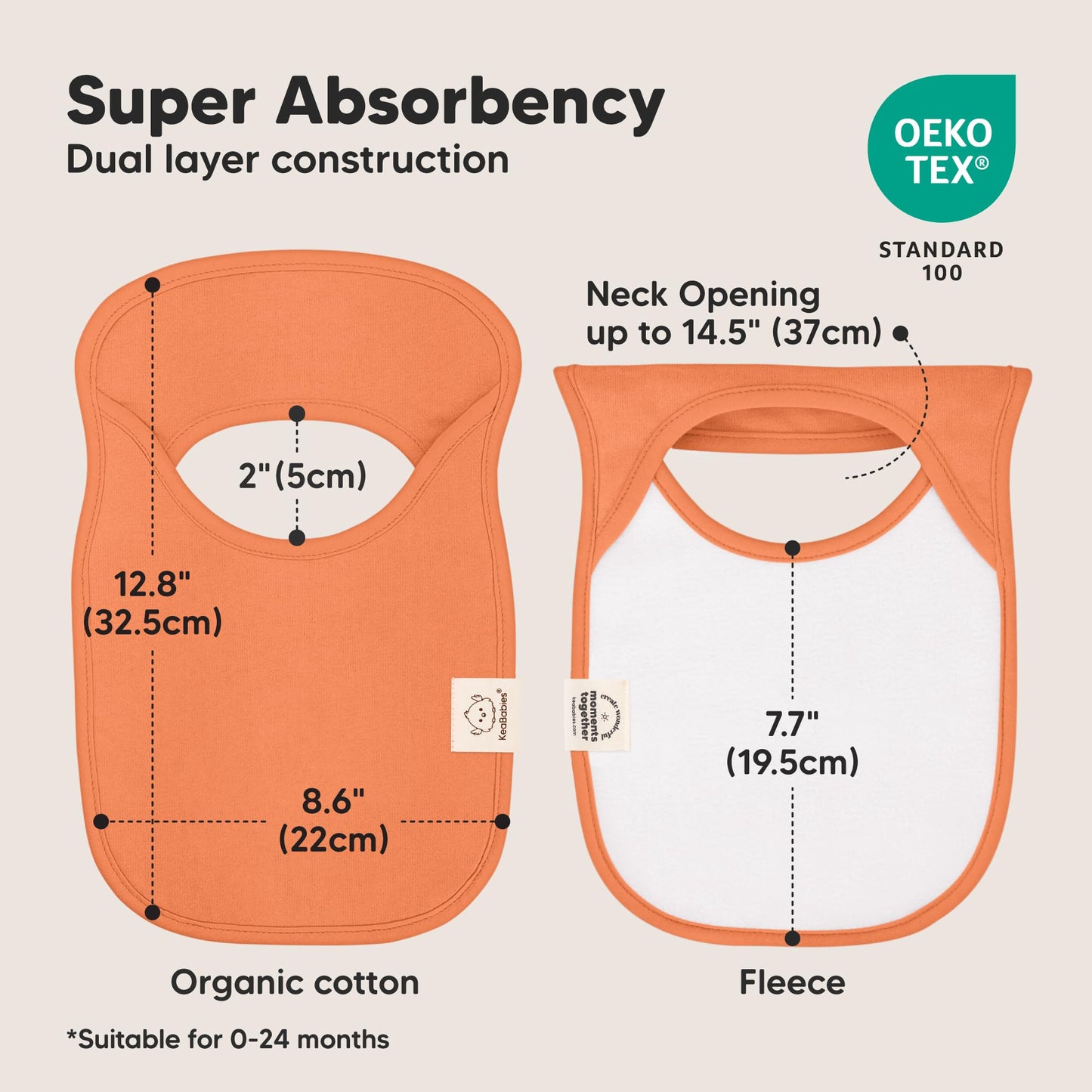 Paquete de 8 baberos para bebé para niños y niñas, baberos sin botones para la dentición babeando bebé niña y niño pequeño, recién nacido, suaves y absorbentes, bonitos colores, gran cobertura del