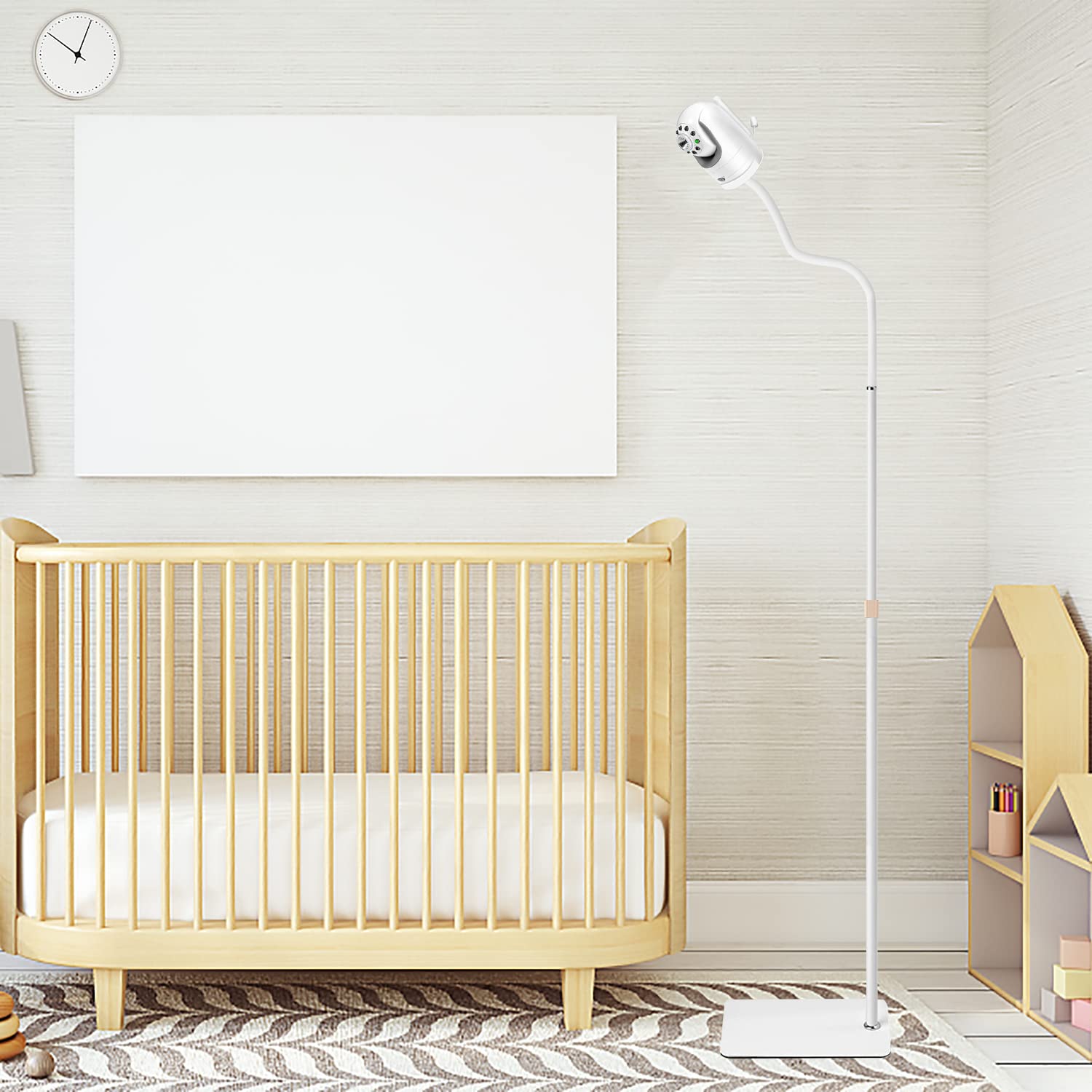 Soporte de Piso AOZTSUN Negro Altura Ajustable para Monitor de Bebé con Cámara de Tornillo 1/4