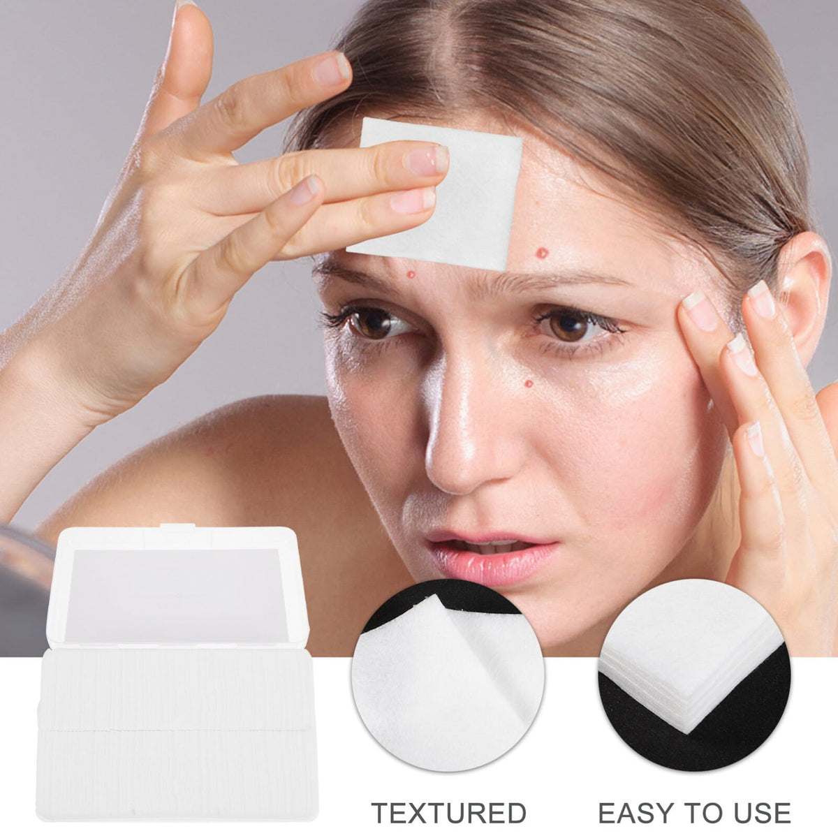 Almohadillas de Algodón Facial Suave Frcolor 1000 Unidades para Maquillaje