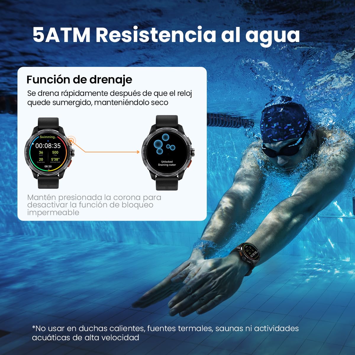 Smartwatch AMOLED HAYLOU Solar Ultra GPS Negro 170+ Deportes para Hombre y Mujer