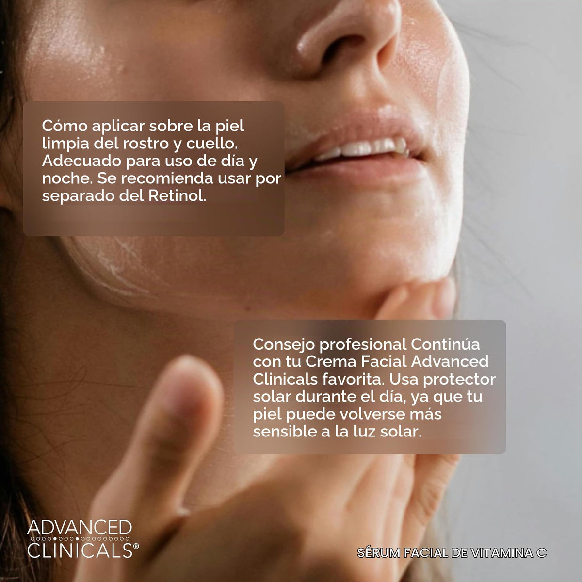 Set Crema Corporal y Suero Facial Advanced Clinicals Iluminación Avanzada con Vitamina C, A. Ferúlico y Aceite de Coco