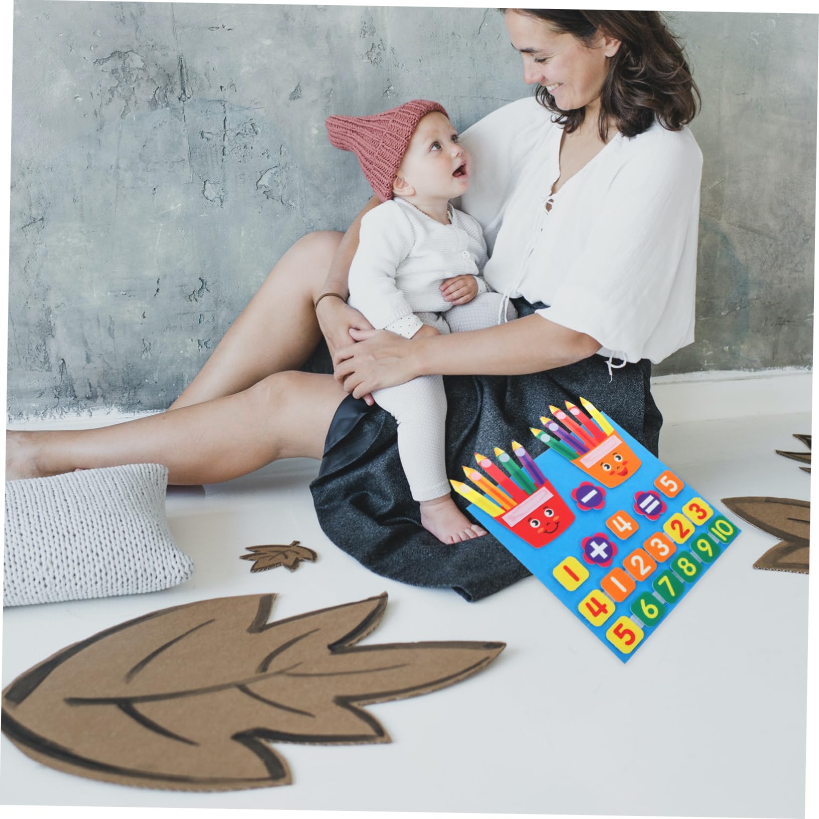 HOOTNEE Educativo De Matemáticas para Niño Niña Juguete De Adición y Sustracción Fieltro para Preescolar para Aprendizaje Cognitivo y Reconocimiento De Números